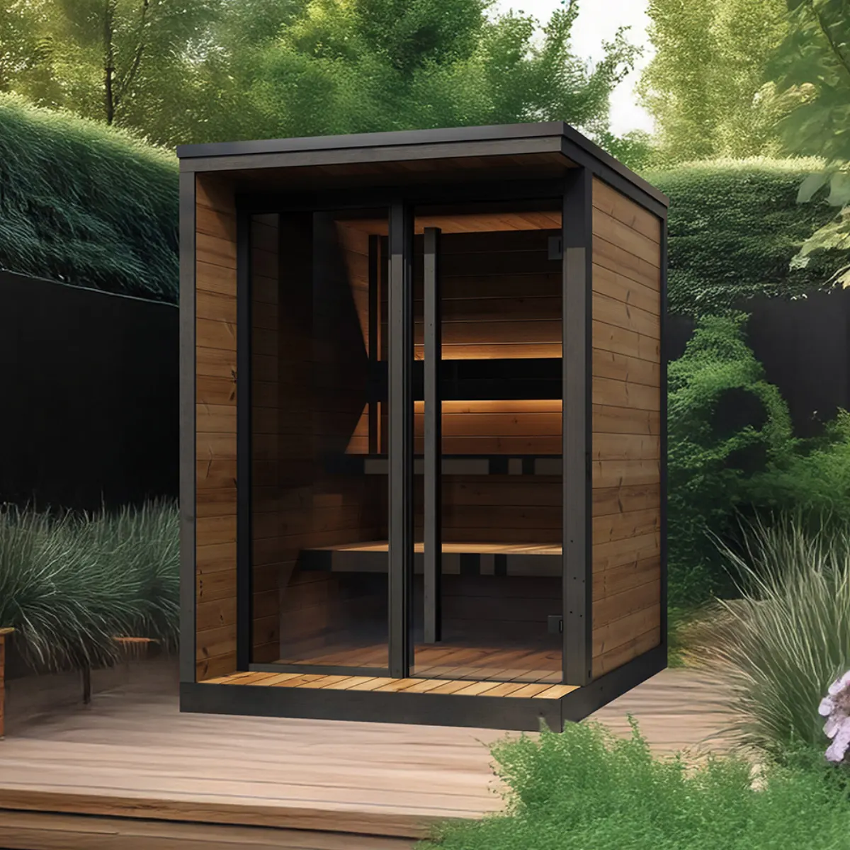 Yakia 400 S flat-roof garden sauna